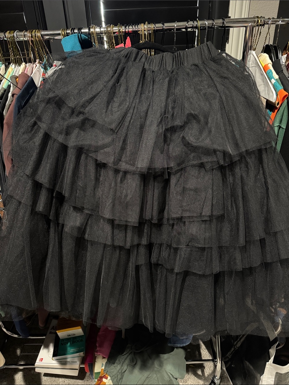 Chicwish Black Layered Tulle Skirt